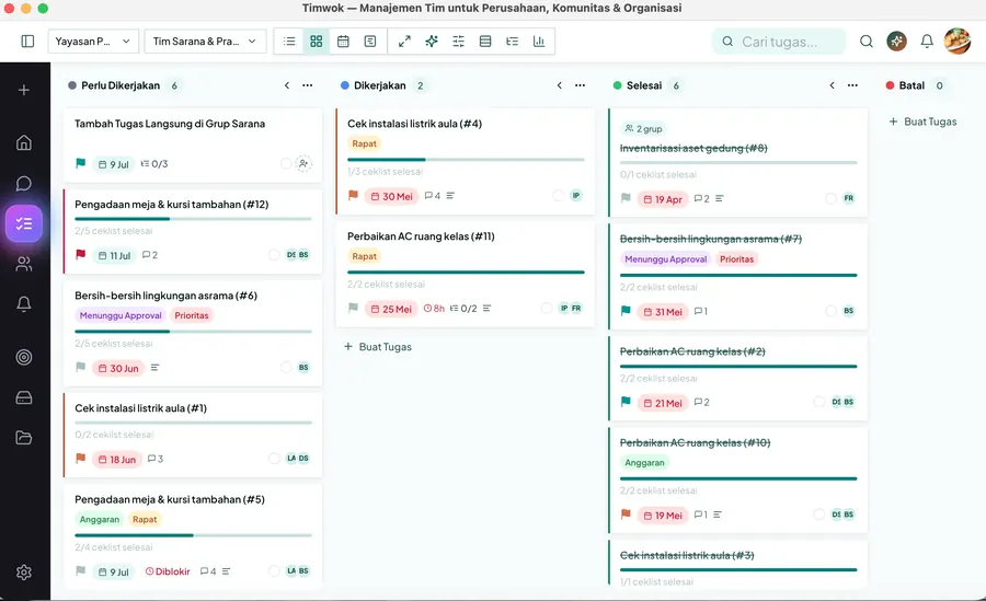 Papan Kanban Timwok (web)